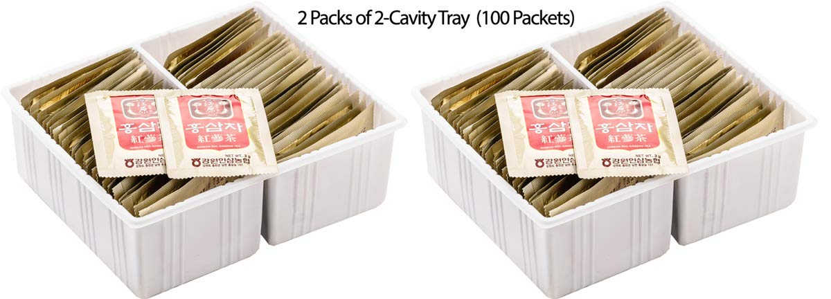 Gangwoninsam Korean Red Ginseng Tea – 6-Year-Old Red Ginseng, 3g x 100, Individually Packaged
