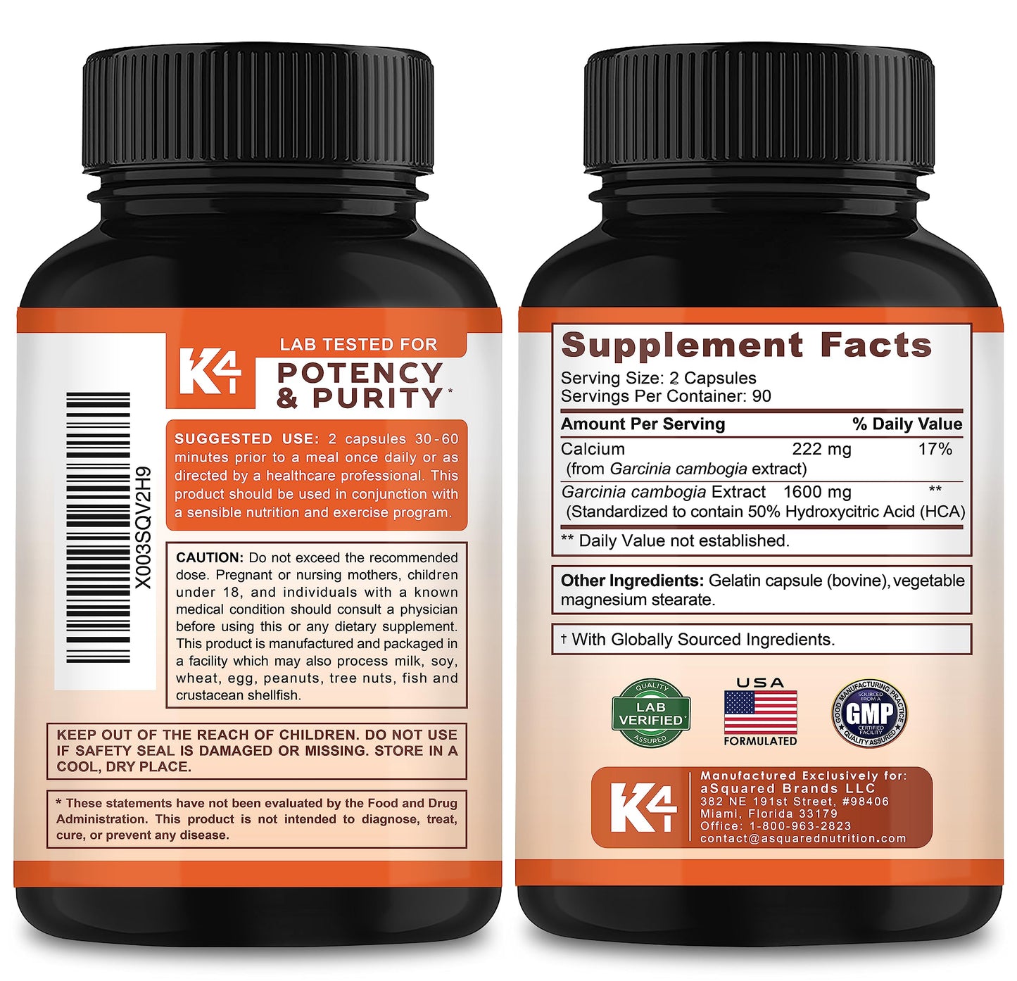 Garcinia Cambogia 1600 mg (180 Capsules) – Pure Natural Extract