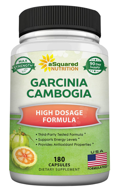 aSquared Garcinia Cambogia 1600mg – 180 Capsules | Ultra HCA