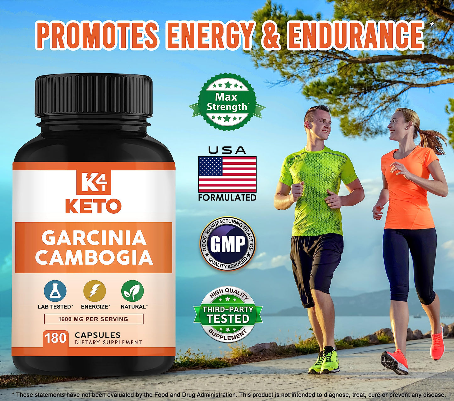 Garcinia Cambogia 1600 mg (180 Capsules) – Pure Natural Extract