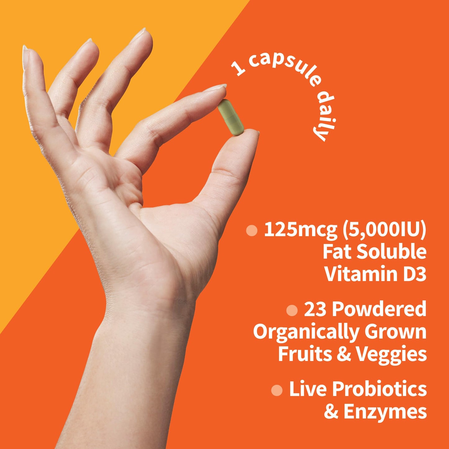 Garden of Life Vitamin D3 5000 IU – RAW D3, 60 Veg Capsules