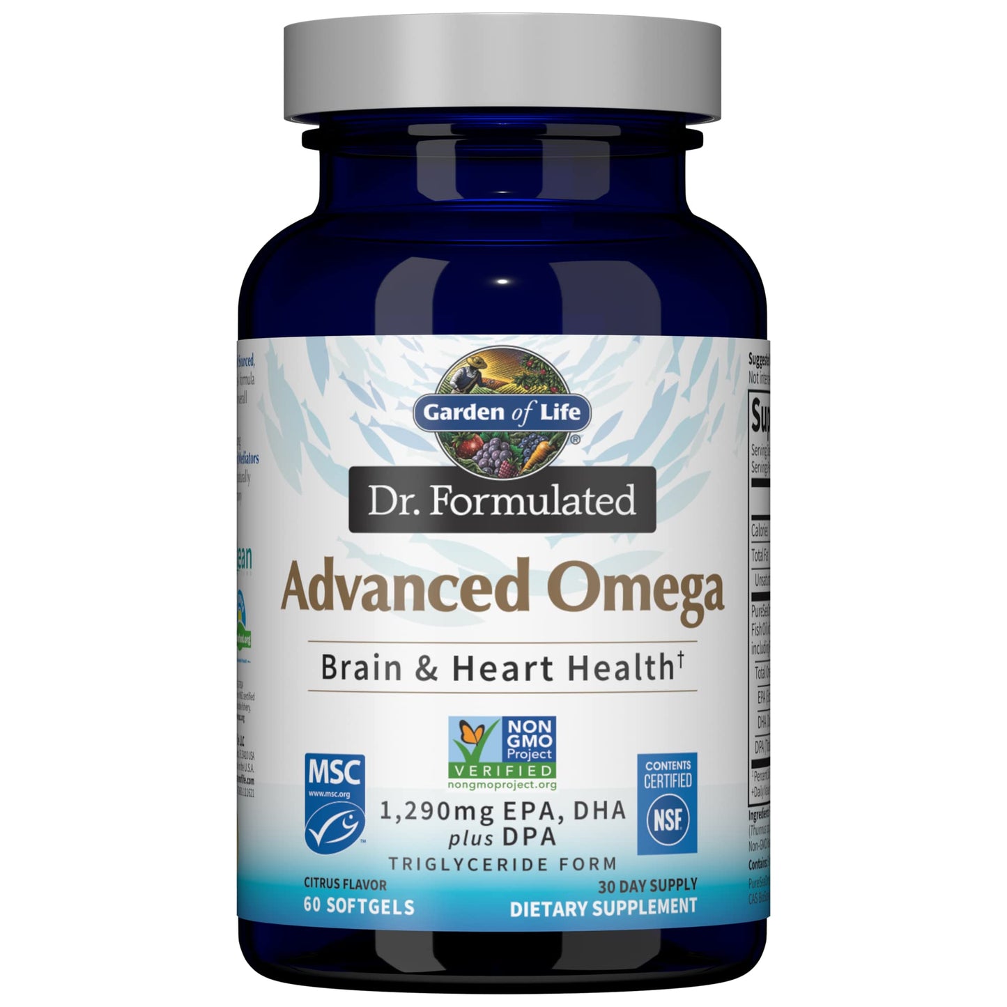 Garden of Life Dr Formulated Omega Fish Oil Lemon – 1,290 mg EPA/DHA + DPA, 60 Softgels
