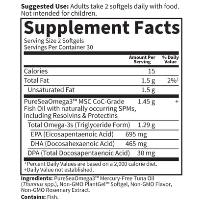 Garden of Life Dr Formulated Omega Fish Oil Lemon – 1,290 mg EPA/DHA + DPA, 60 Softgels
