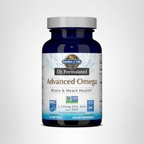Garden of Life Dr Formulated Omega Fish Oil Lemon – 1,290 mg EPA/DHA + DPA, 60 Softgels