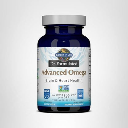 Garden of Life Dr Formulated Omega Fish Oil Lemon – 1,290 mg EPA/DHA + DPA, 60 Softgels