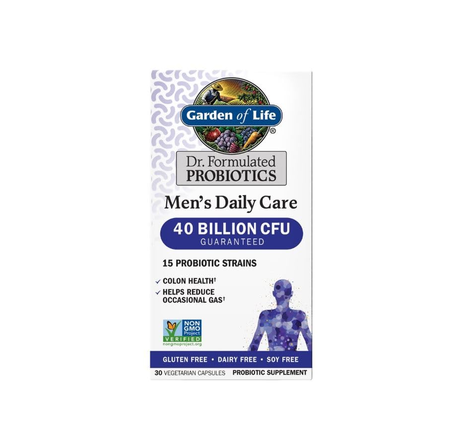 Garden of Life Dr. Formulated Probiotics Men's Daily Care – 40B CFU, 30 Vegetarian Capsules