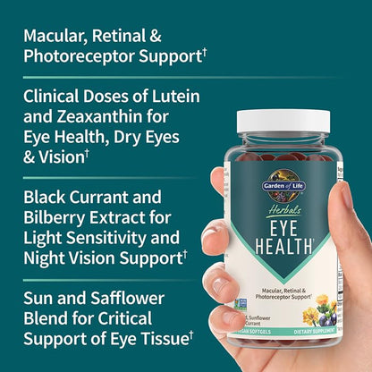 Garden of Life Herbals Eye Health – Lutein & Zeaxanthin | Non-GMO, Gluten-Free