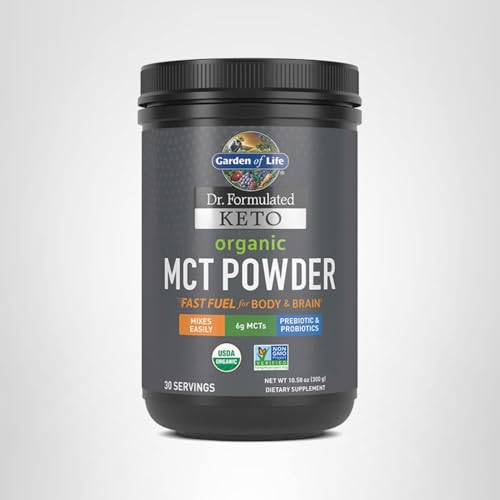 Garden of Life Dr Formulated Keto Organic MCT Powder - 6g MCTs, Probiotics