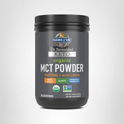 Garden of Life Dr Formulated Keto Organic MCT Powder - 6g MCTs, Probiotics