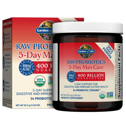 Garden of Life Probiotic Powder Banana - 400B CFU, 5-Day Immune Support