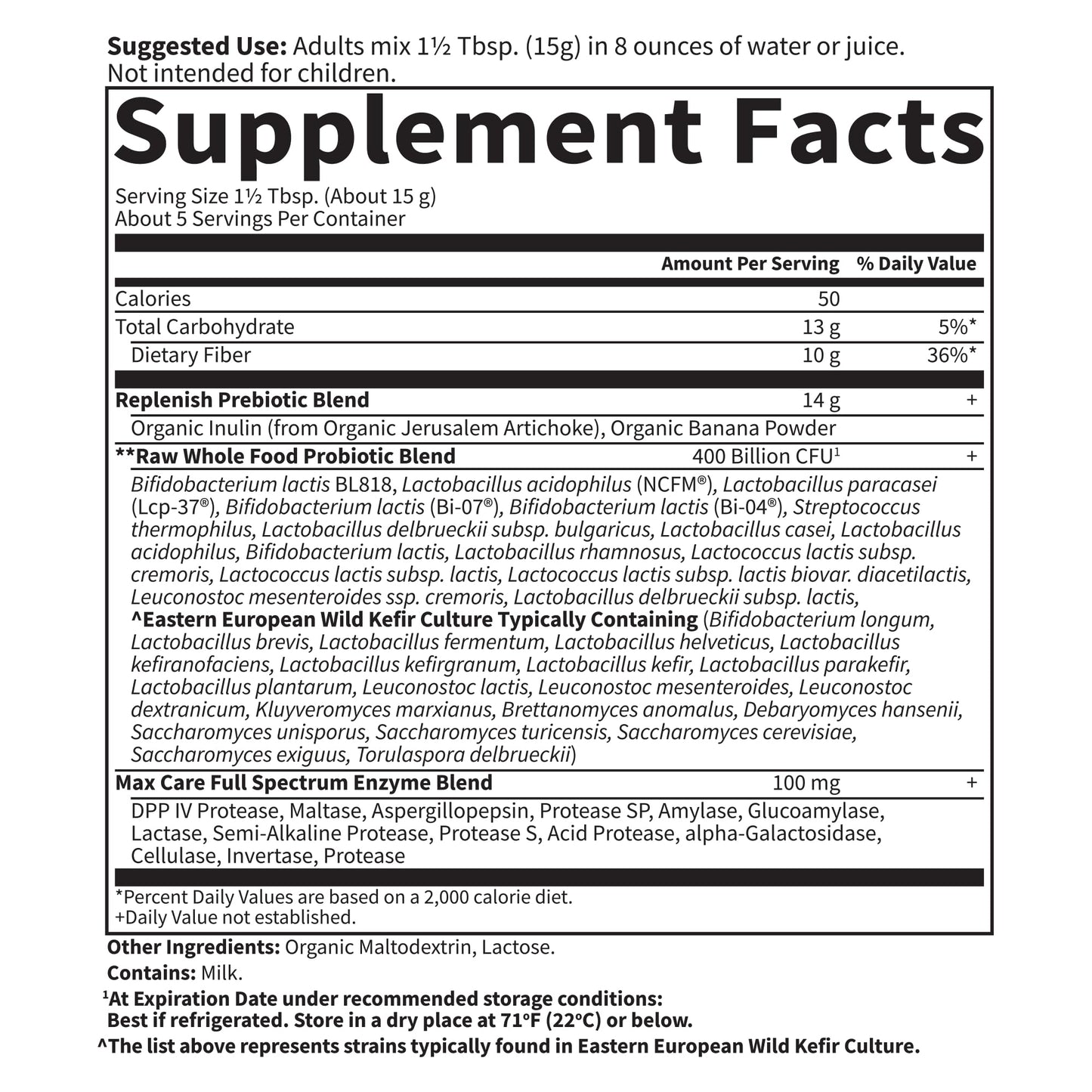 Garden of Life Probiotic Powder Banana - 400B CFU, 5-Day Immune Support