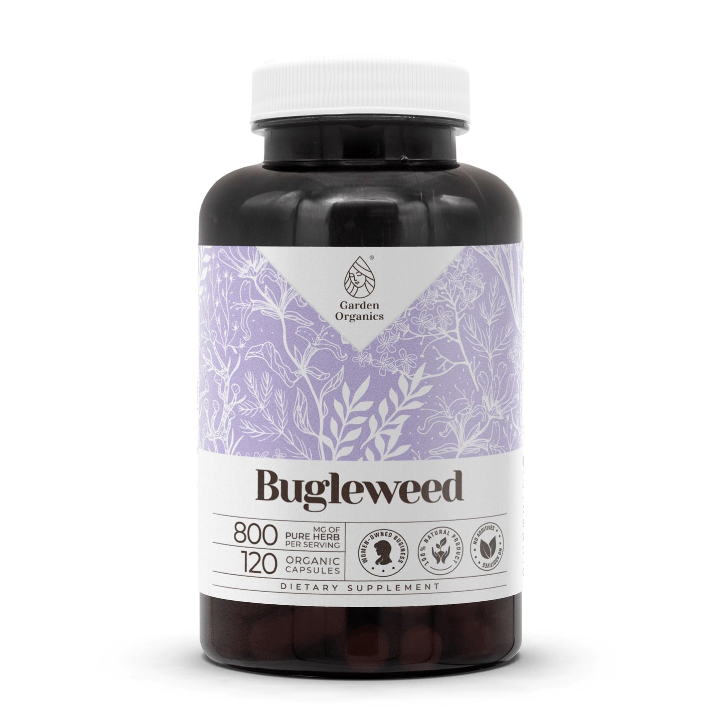 Garden Organics Bugleweed 120 Capsules | High-Potency Vegan Herbal Dietary Supplement