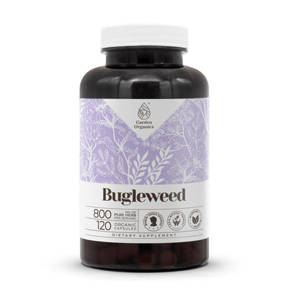 Garden Organics Bugleweed 120 Capsules | High-Potency Vegan Herbal Dietary Supplement