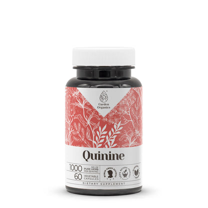 Garden Organics Quinine 60 Capsules - High-Potency Herbal Supplement | Vegan