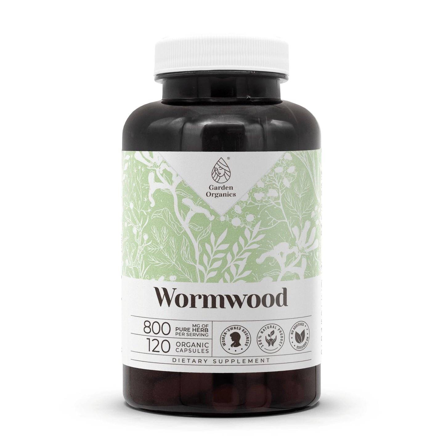 Garden Organics Wormwood 120 Capsules | High-Potency Herbal Supplement