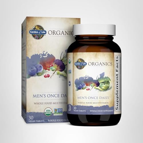 Garden of Life Organics Men's Daily Multivitamin – Organic, Vegan, 30 Tablets