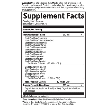 Garden of Life Dr. Formulated Probiotics Once Daily Prenatal – 20B CFU, 16 Strains, 30 Count