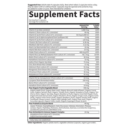Garden of Life Vitamin Code 50 & Wiser Men's Multivitamin with Probiotics - 120 Capsules