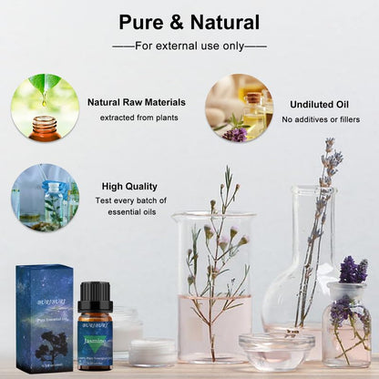 BURIBURI Jasmine & Gardenia Essential Oils Gift Set - 100% Pure, 10mlx2