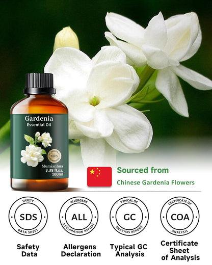 Gardenia Essential Oil Pure – Gardenia Oil for Diffusers & Skincare (3.38 fl oz)