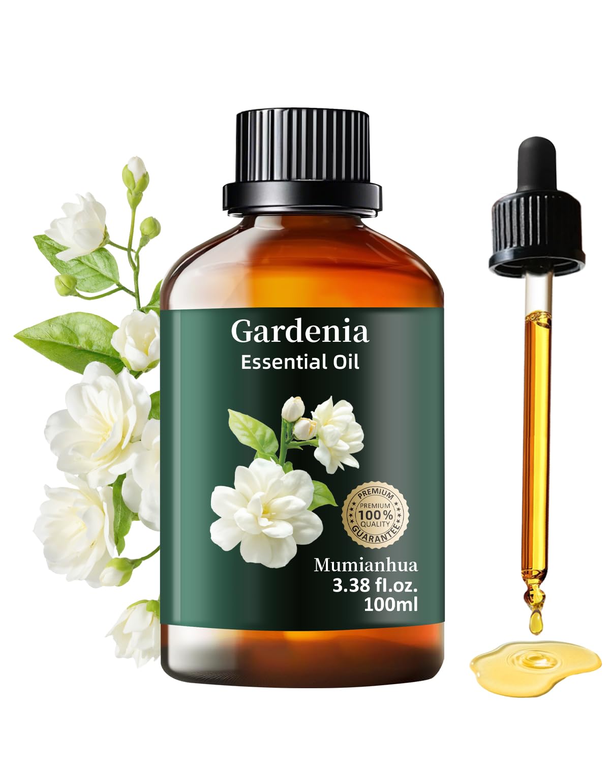 Gardenia Essential Oil Pure – Gardenia Oil for Diffusers & Skincare (3.38 fl oz)