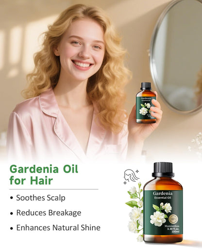 Gardenia Essential Oil Pure – Gardenia Oil for Diffusers & Skincare (3.38 fl oz)