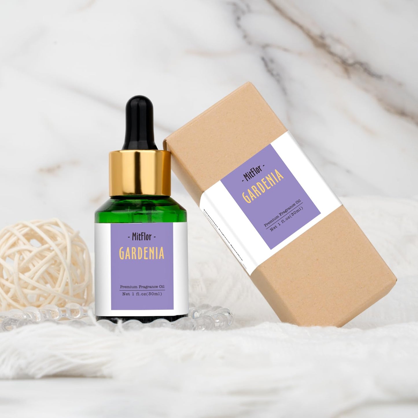 Gardenia Fragrance Oil – MitFlor Single Scented Oil, Large 30ml Premium Grade for Soap, Candle Making, Diffusers