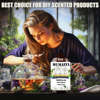 Gardenia Essential Oil 4 Fl Oz (120 ml) for Diffuser, DIY Crafts | MUMAZYL