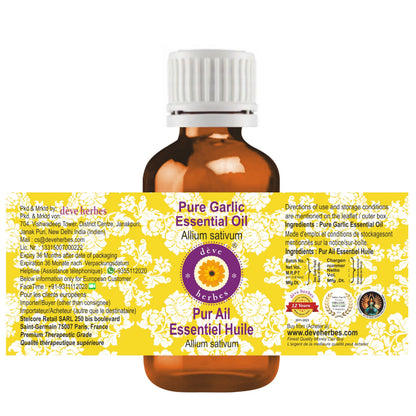 Deve Herbes Garlic Essential Oil 5ml (Allium sativum) – Steam Distilled