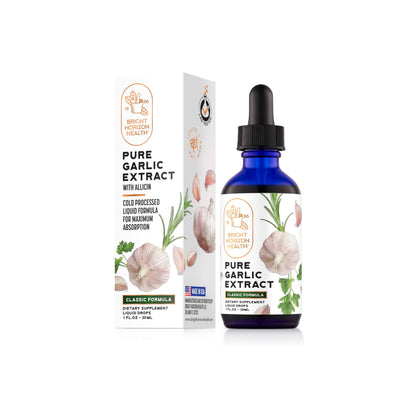 Bright Horizon Health Garlic Extract with Allicin - 1 fl oz Dropper, Vegan, Non-GMO