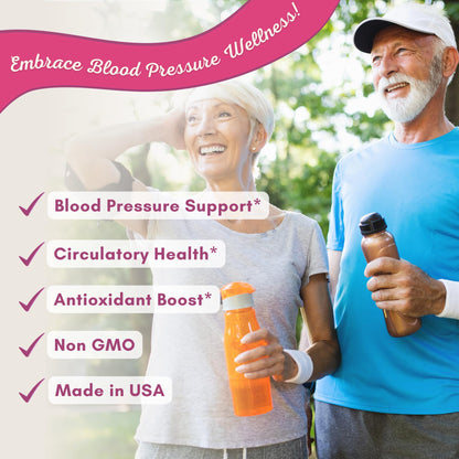 Blood Pressure Support Supplement - 13 Herbs & Vitamins | 90 Day Supply