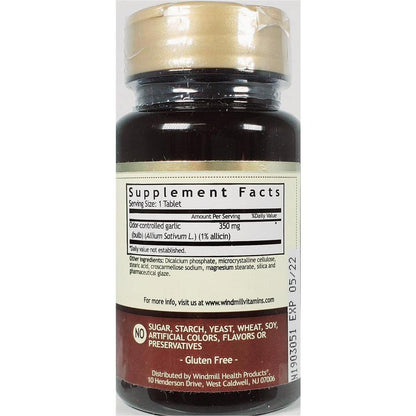 Garlic TABS 350MG WMILL Size 100 - Garlic Supplement