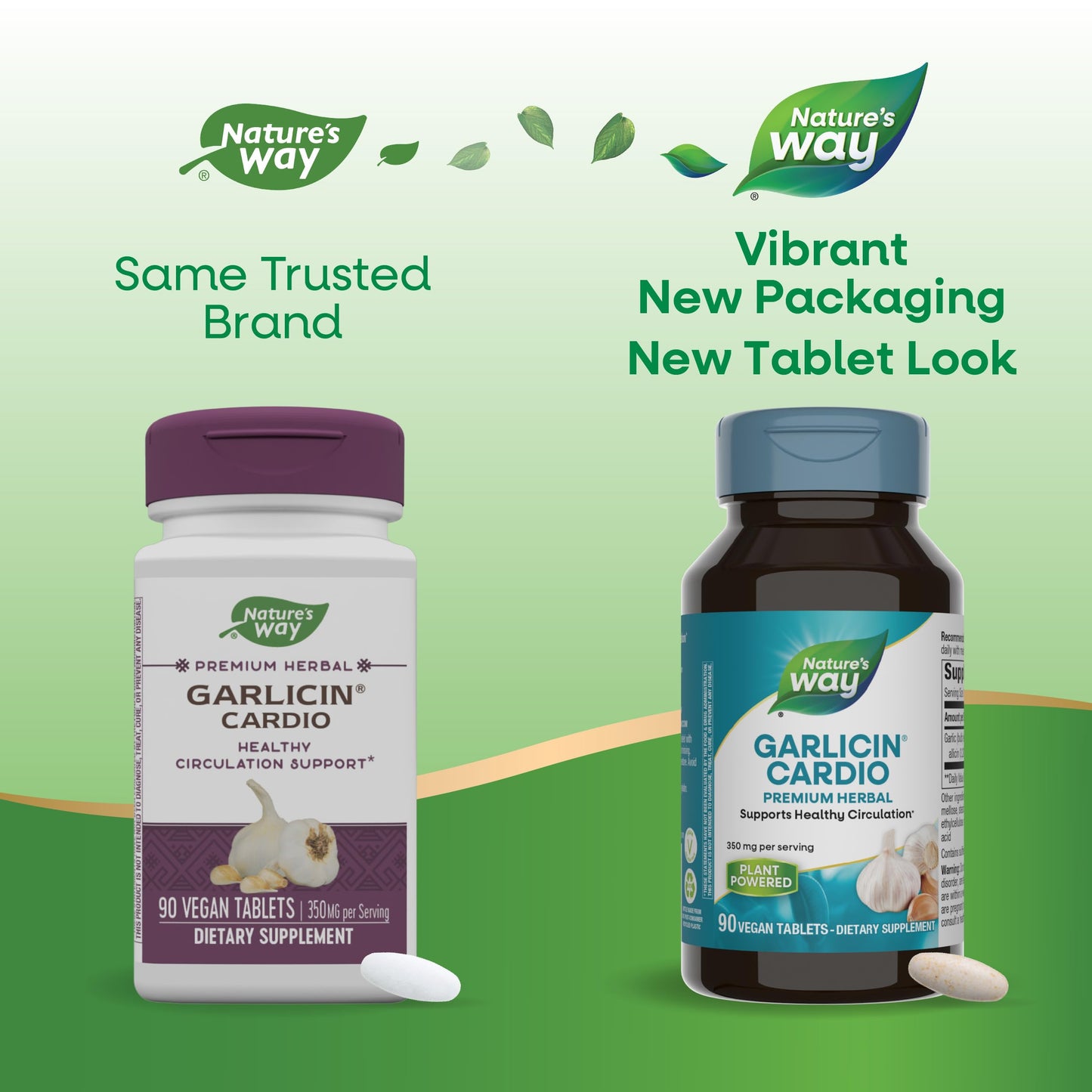 Nature’s Way Garlicin Cardio – Premium Herbal Circulation Support (350 mg, 90 Tablets)