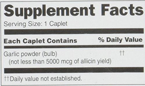 Garlique Dietary Supplement Caplets, 60 - Odor-Free Garlic for Heart Health