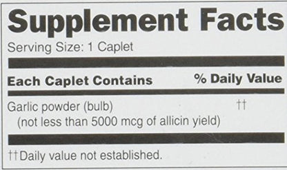 Garlique Dietary Supplement Caplets, 60 - Odor-Free Garlic for Heart Health