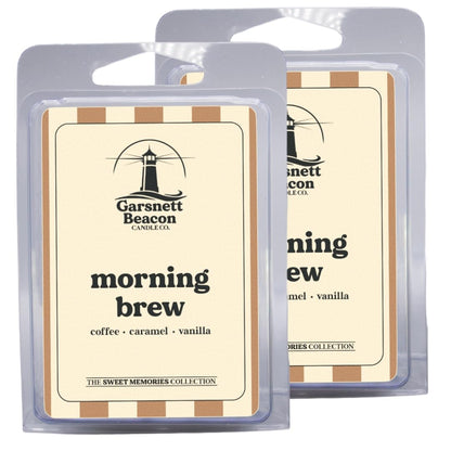 Morning Brew Wax Melts by Garsnett Beacon Candle Co. – Coffee, Vanilla & Cream Soy Cubes (2-Pack)