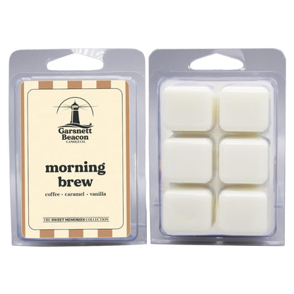 Morning Brew Wax Melts by Garsnett Beacon Candle Co. – Coffee, Vanilla & Cream Soy Cubes (2-Pack)