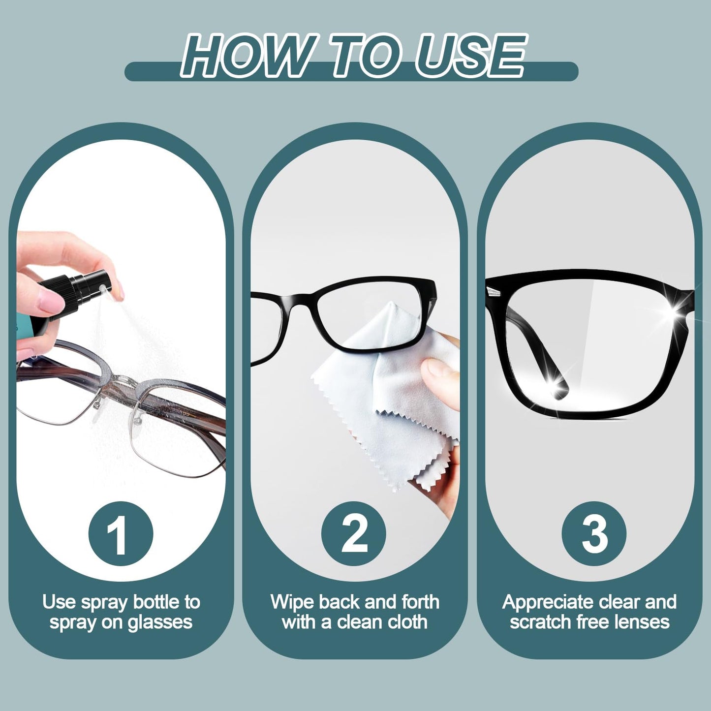 Gartiage Eyeglass Scratch Remover & Cleaner Spray – Lens & Screen Cleaning Kit