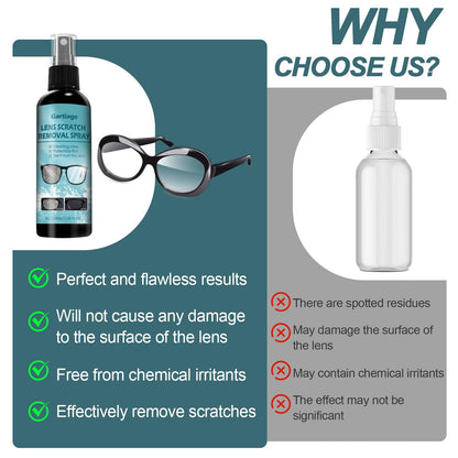 Gartiage Eyeglass Scratch Remover for Lenses – Cleaner Spray & Sunglasses Cleaning Kit (2)