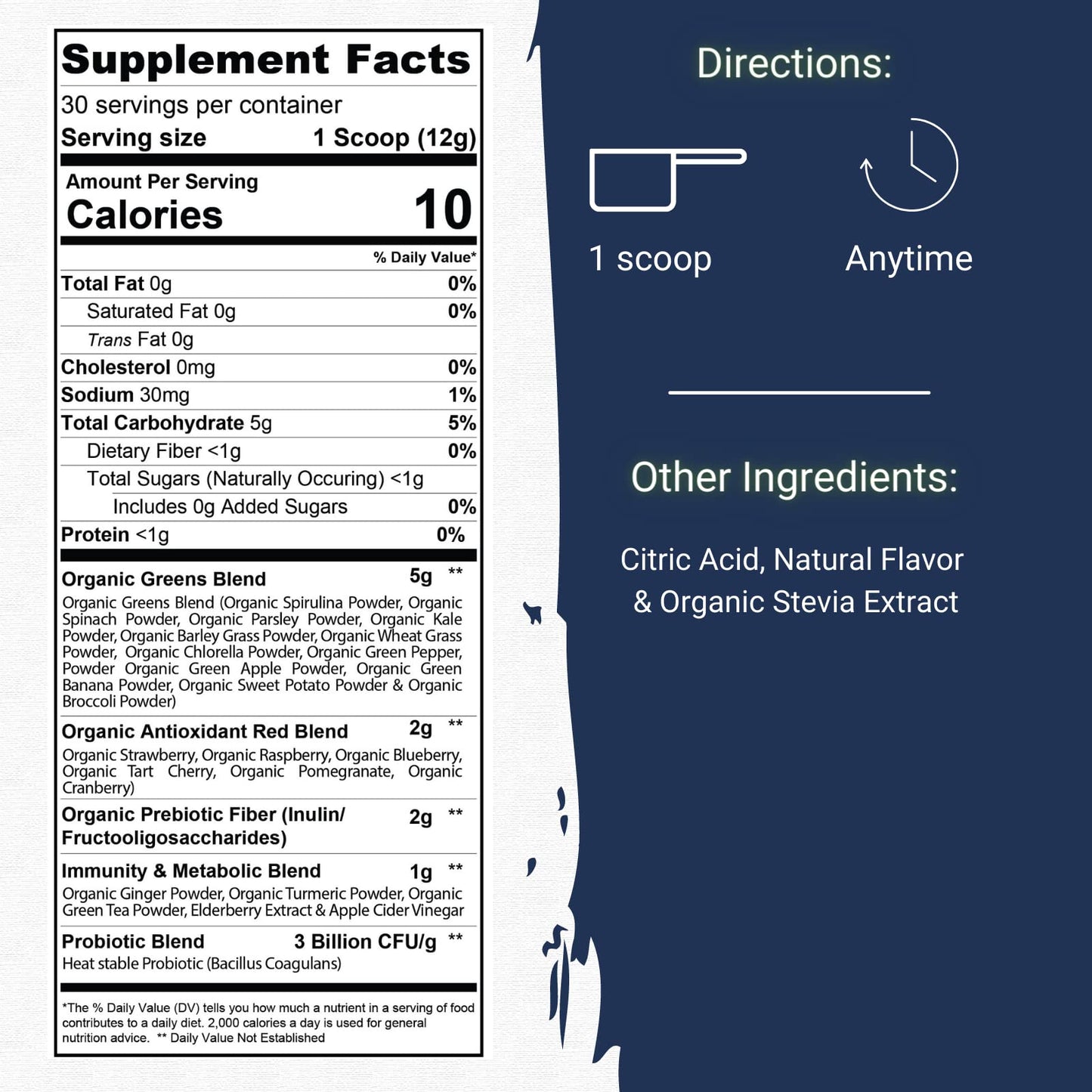 Gaspari Nutrition Greens & Reds Organic Superfood Powder – Immune Support, Probiotics & Fiber, Vegan & Non-GMO (30 Servings, Natural Fruity)
