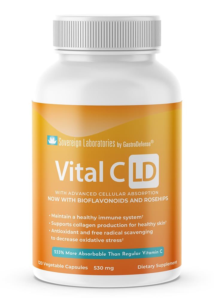 GastroDefense Vital C-LD: Enhanced Liposomal Vitamin C 530mg | 120 Capsules