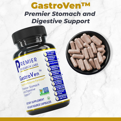 GastroVen by Premier Research Labs | Digestive Enzymes & Gut Health Supplement - 60 Capsules