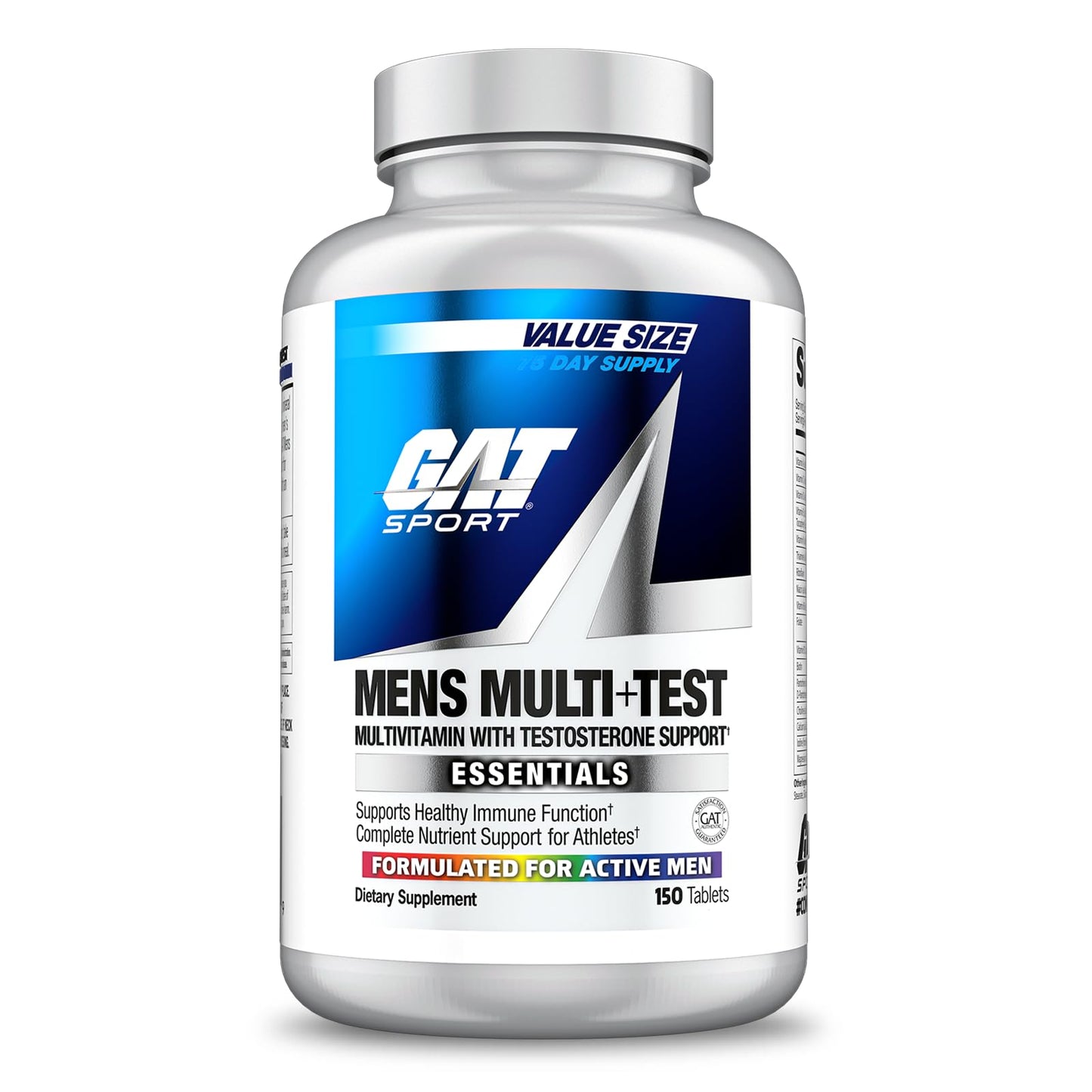 GAT SPORT Men's Multi + Test | Premium Multivitamin Tablets 150 Count