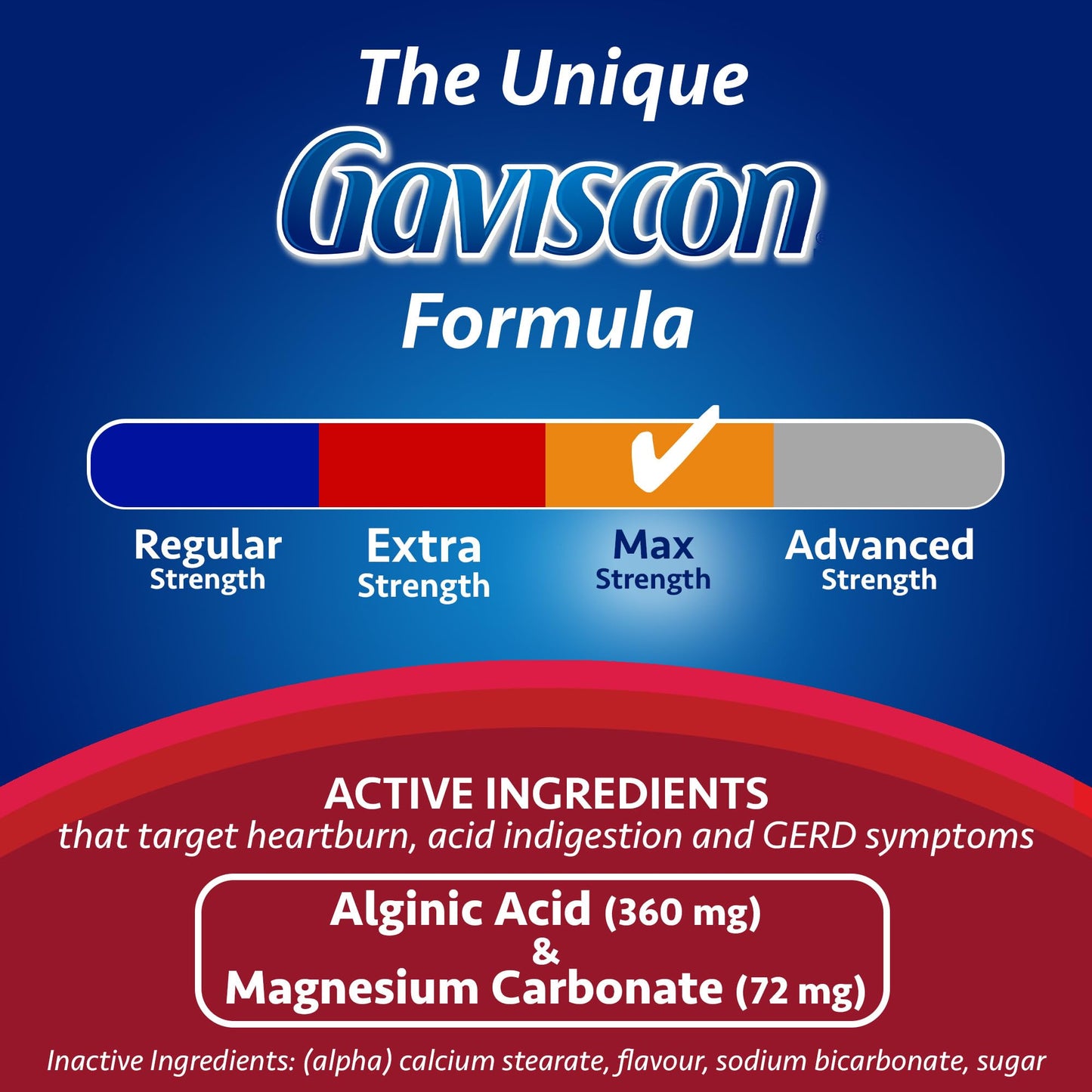 Gaviscon Max Berry Tablet, 50 Count | Heartburn & Reflux Relief