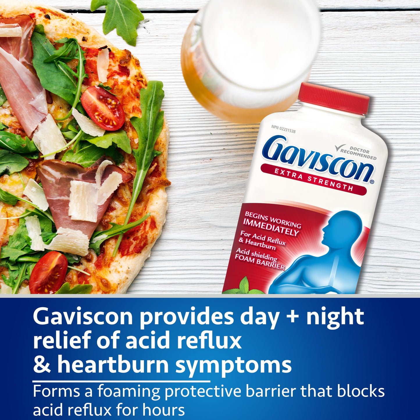 Gaviscon Extra Strength Fruit Antacid Tablets – 60 Count | Fast Heartburn Relief