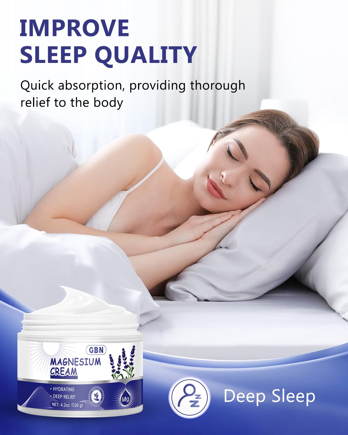 GBN Magnesium Cream – Hydrating Sleep Lotion with Lavender