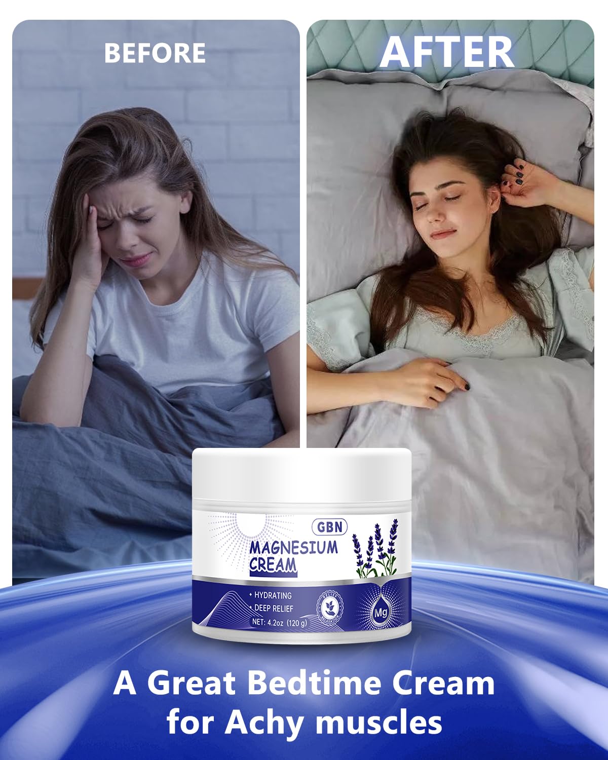 GBN Magnesium Cream – Hydrating Sleep Lotion with Lavender