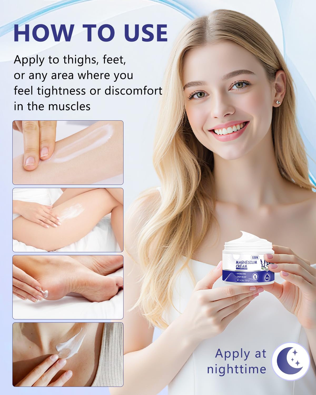 GBN Magnesium Cream – Hydrating Sleep Lotion with Lavender
