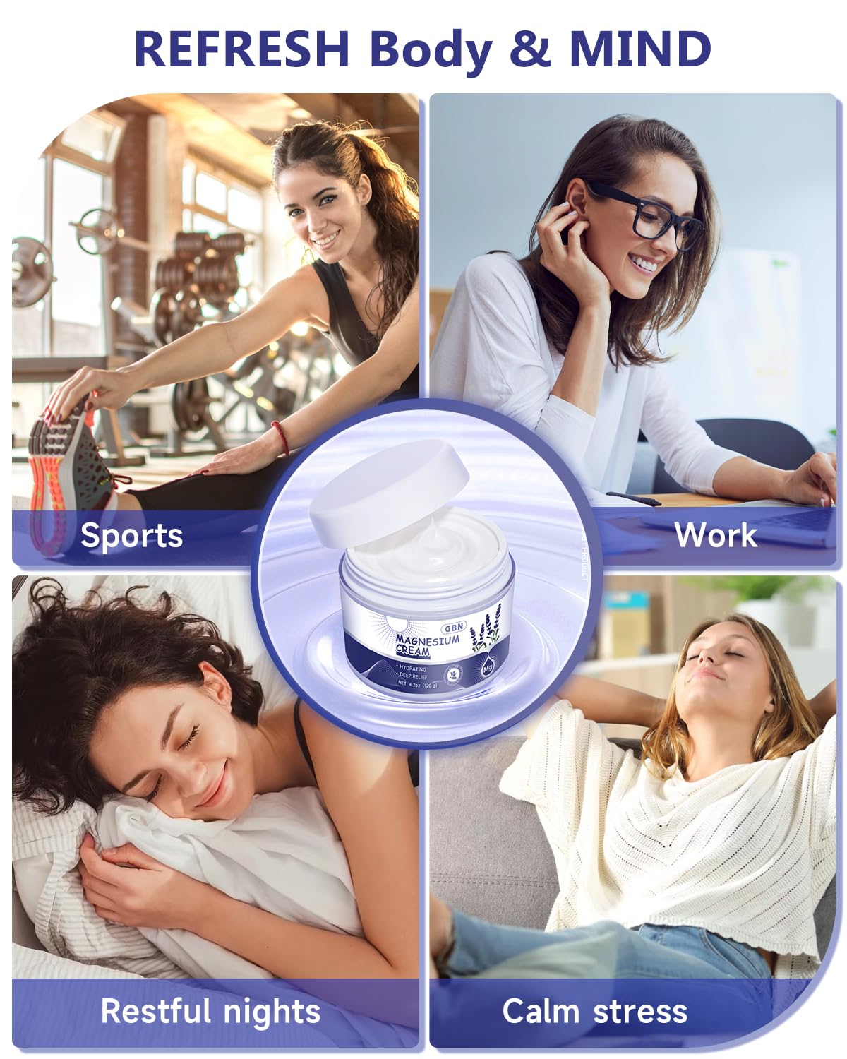 GBN Magnesium Cream – Hydrating Sleep Lotion with Lavender