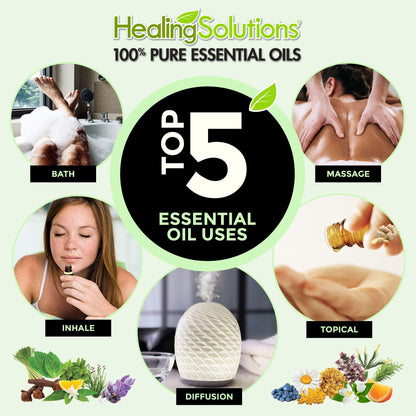 Healing Solutions Thyme Essential Oil 0.33 oz – Organic, Pure & Therapeutic Grade